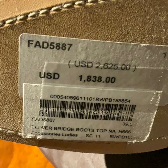 Loro piana womens heeled boots new 39.5 brown leather - Picture 4 of 9